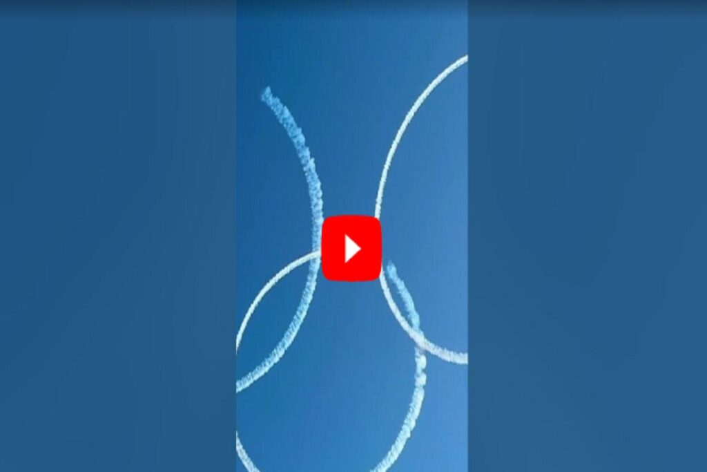 Le Frecce Tricolore in cielo a Cortina