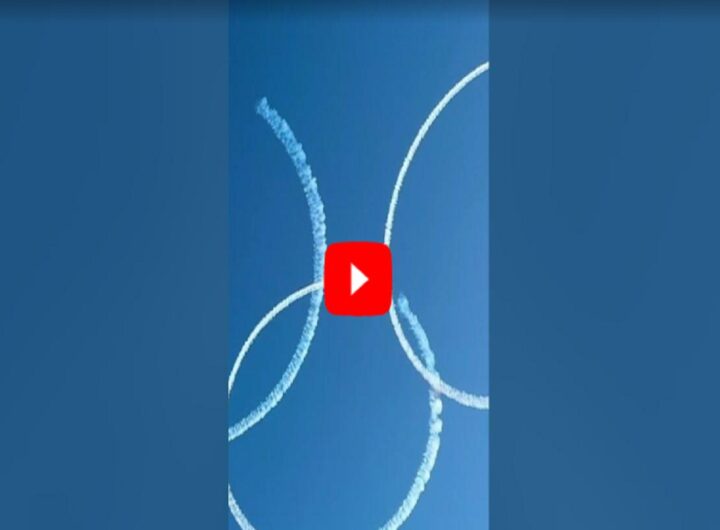 Le Frecce Tricolore in cielo a Cortina