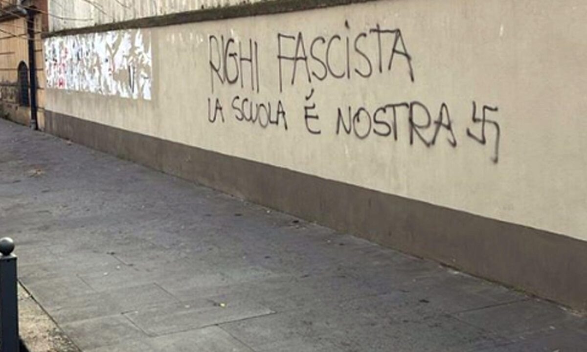 Il raid contro il liceo Righi di Roma