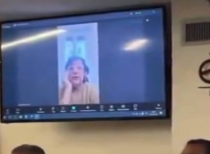 La deputata Matone parla in collegamento all'evento della Lega in Calabria