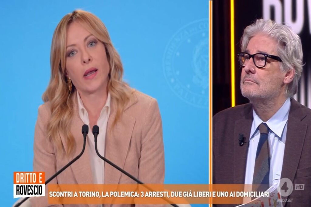 Giorgia Meloni a Dritto e Rovescio