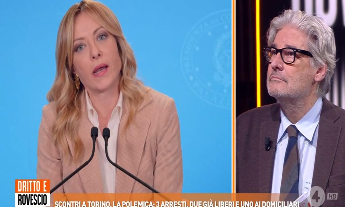 Giorgia Meloni a Dritto e Rovescio
