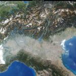la pianura padana vista dal satellite