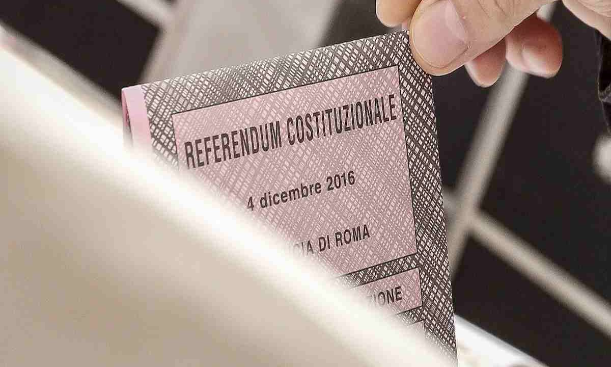 La scheda elettorale di un referendum