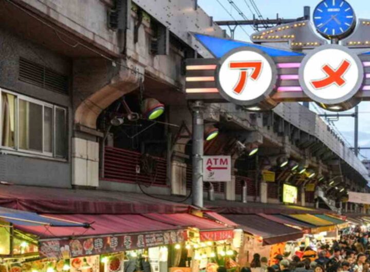 Strada e insegna in Giappone