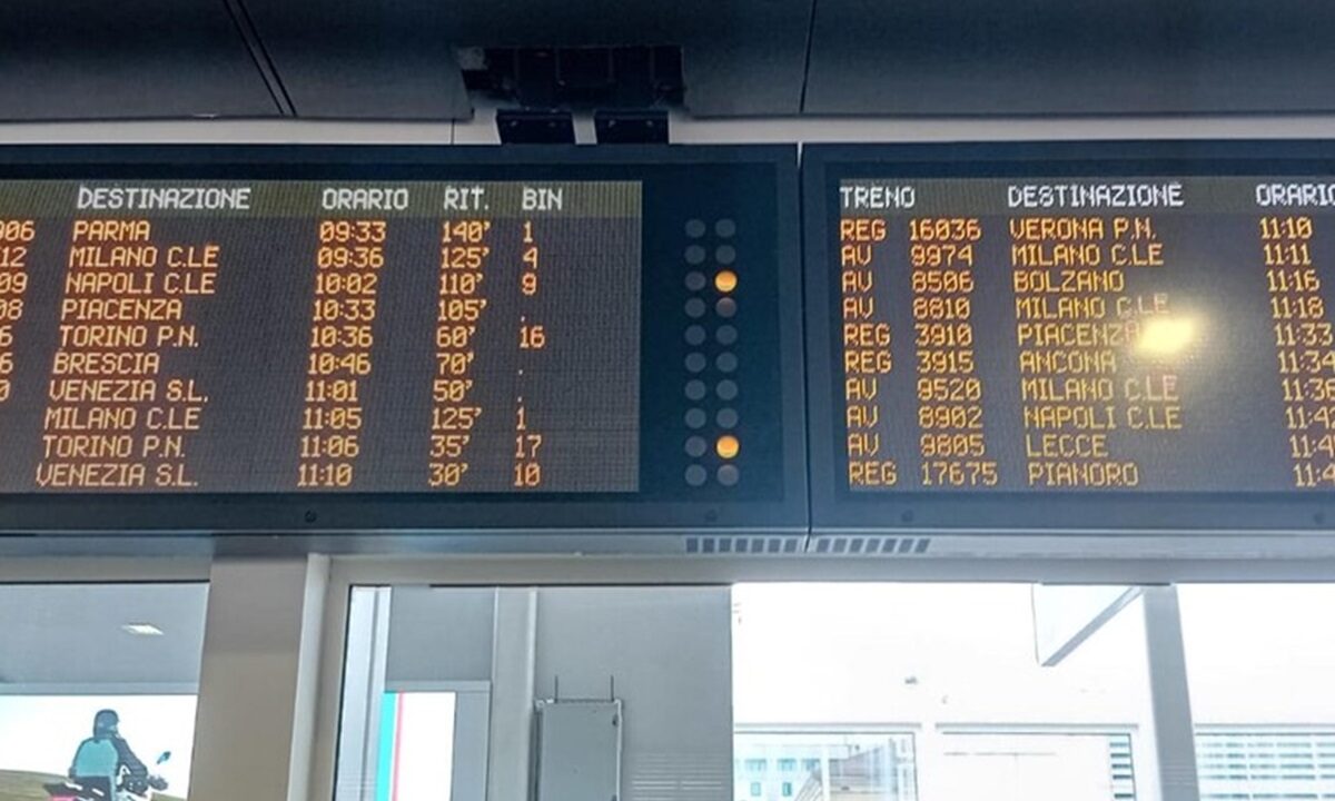 Il tabellone dei treni