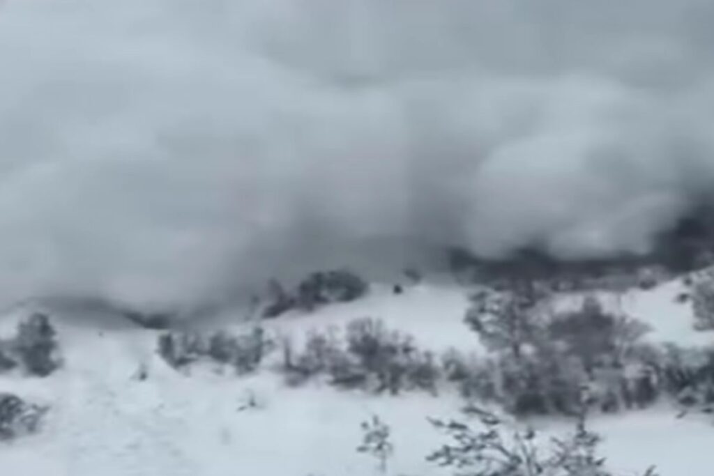 Valanga a Zermatt, in Svizzera