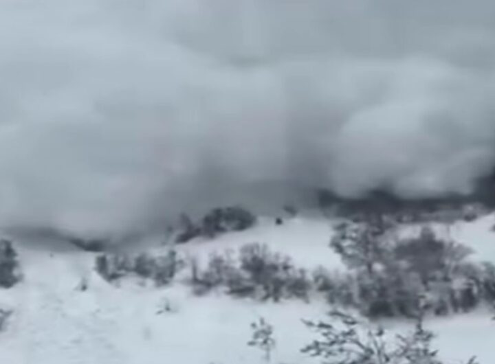 Valanga a Zermatt, in Svizzera