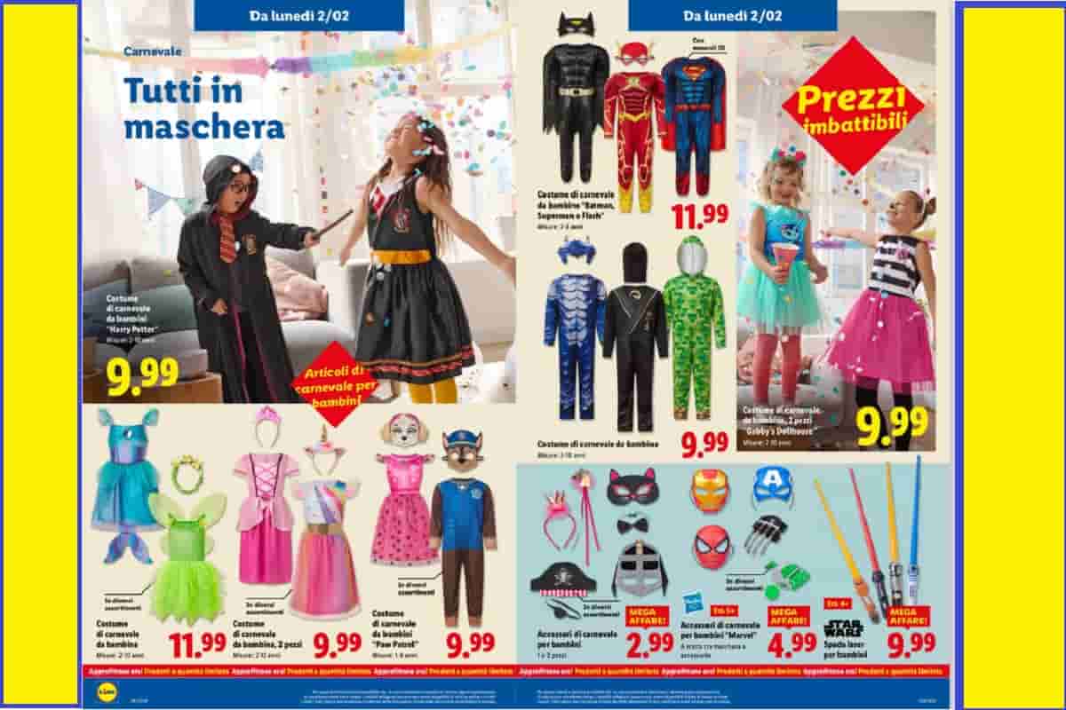 vestiti di carnevale in offerta da Lidl