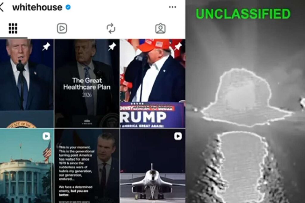 Un frame del video degli attacchi sull'Iran