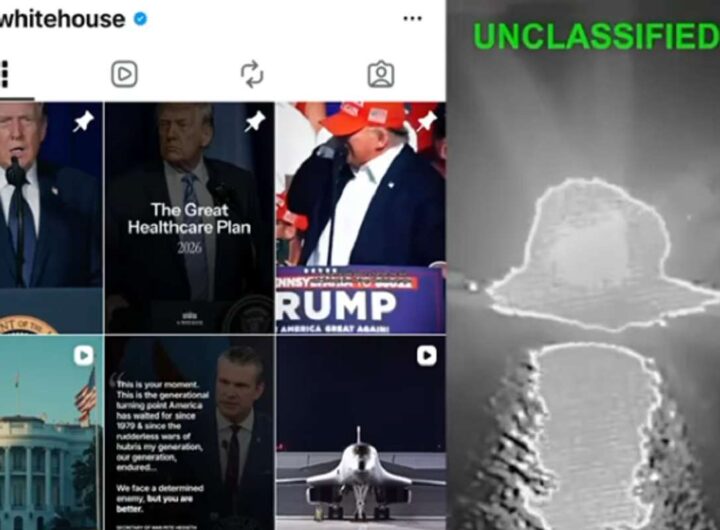 Un frame del video degli attacchi sull'Iran