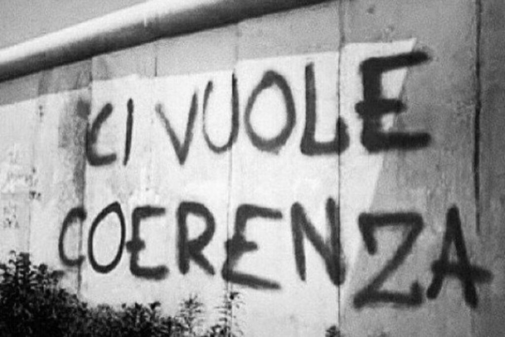 coerenza scritta sul muro