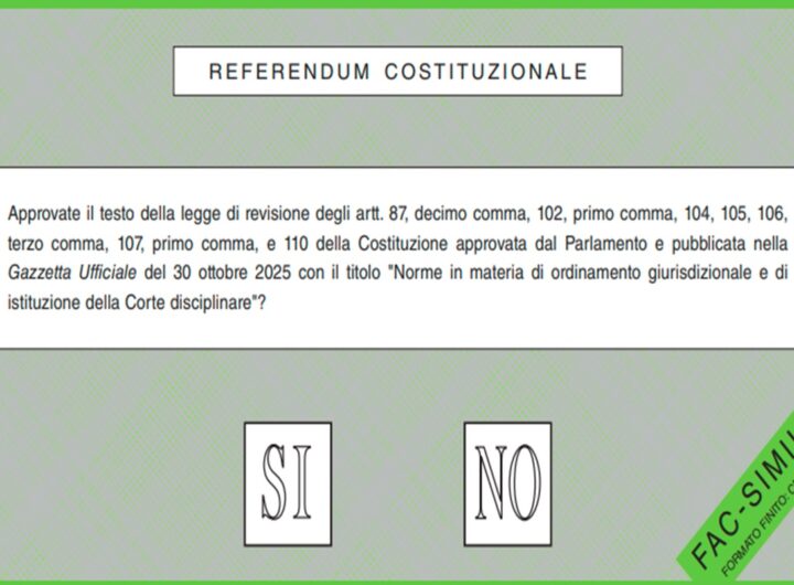 Referendum 22-23 marzo 2026, come e quando si vota e fac simile della scheda elettorale