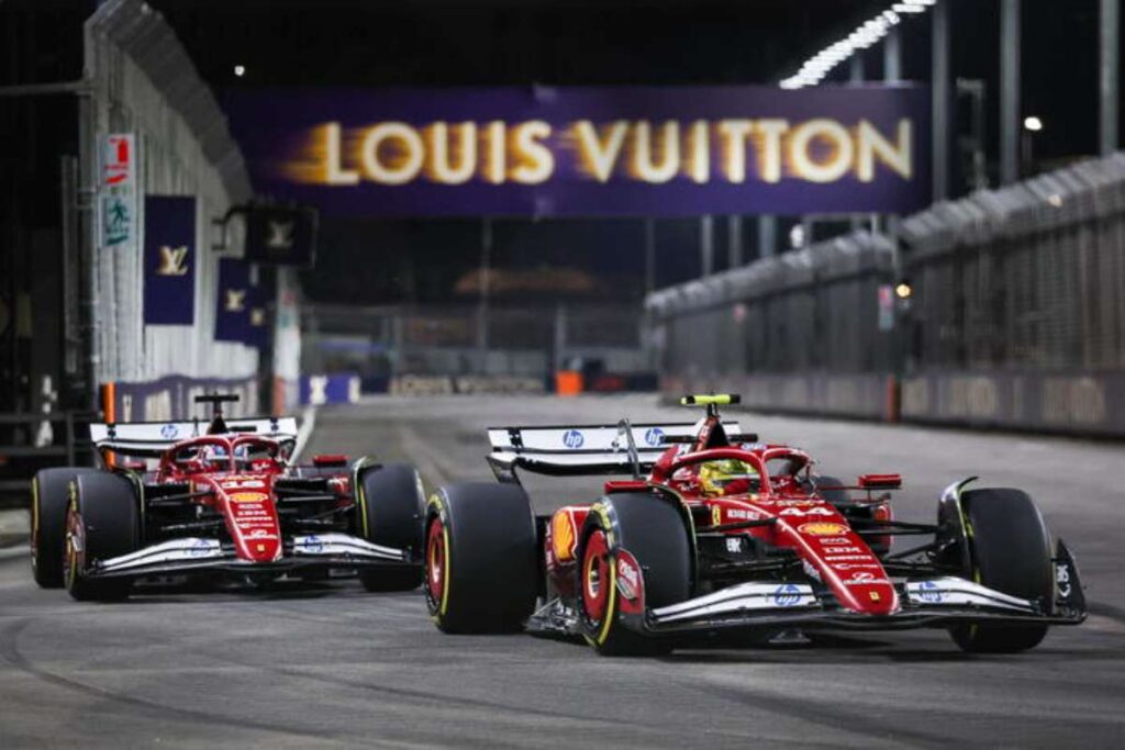 le ferrari durante un gp