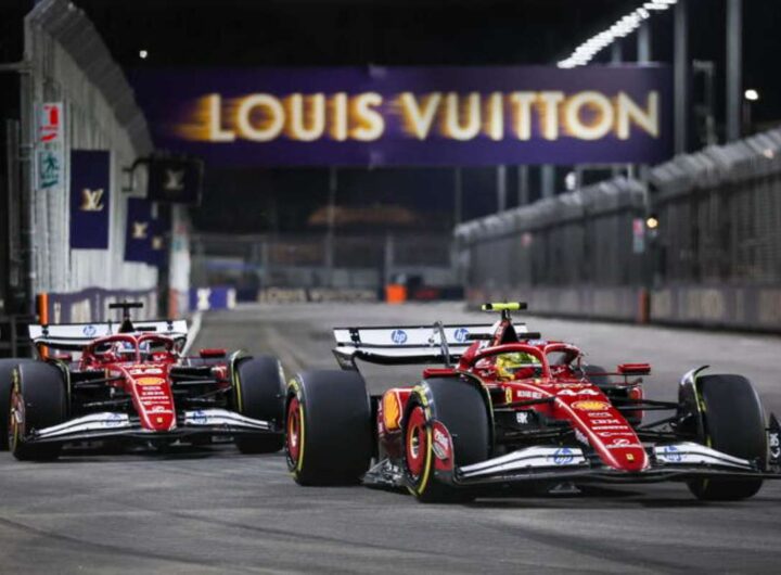 le ferrari durante un gp