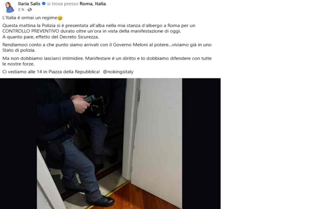 Il post di Ilaria Salis