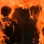 Fantocci di Trump e Netanyahu bruciati a Teheran