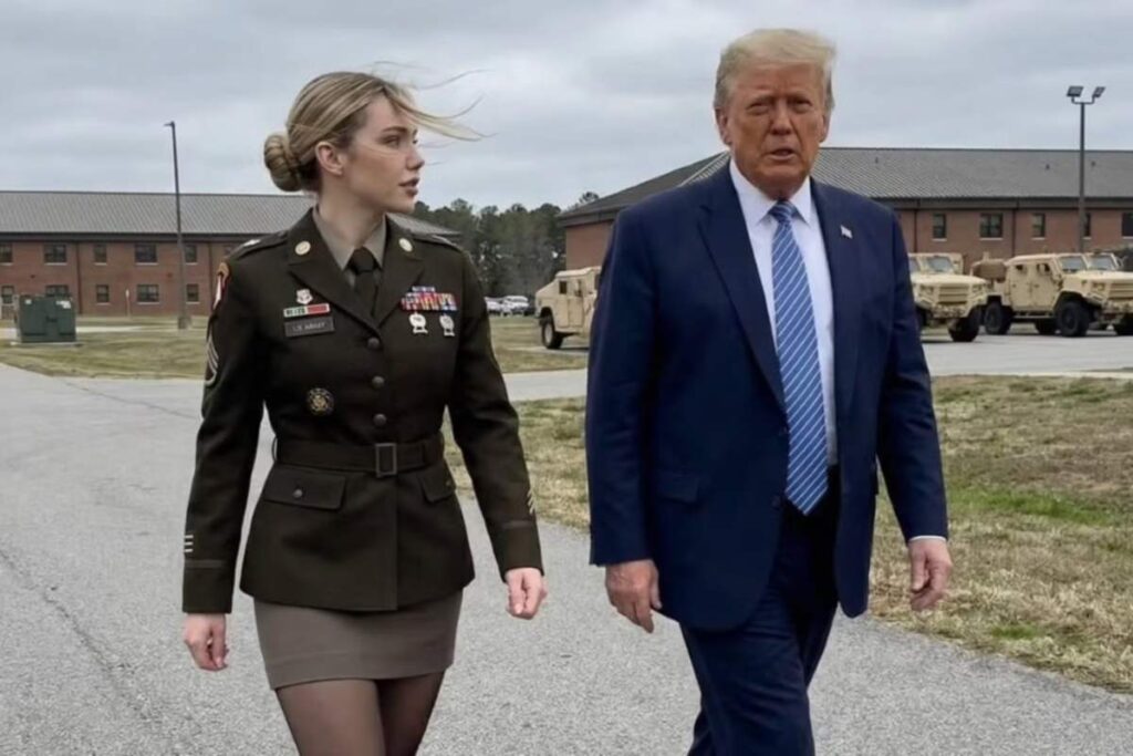 soldatessa jessica foster con trump