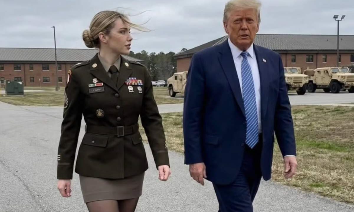 soldatessa jessica foster con trump