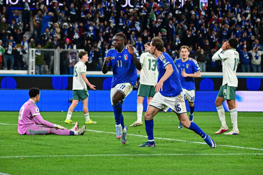 kean esulta dopo gol irlanda del nord