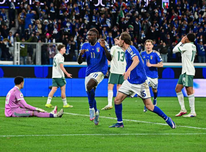 kean esulta dopo gol irlanda del nord