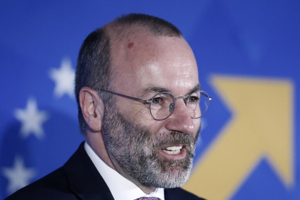 Il presidente del Partito popolare europeo Manfred Weber