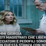 Il fotomontaggio di Giorgia Meloni in una clinica psichiatrica