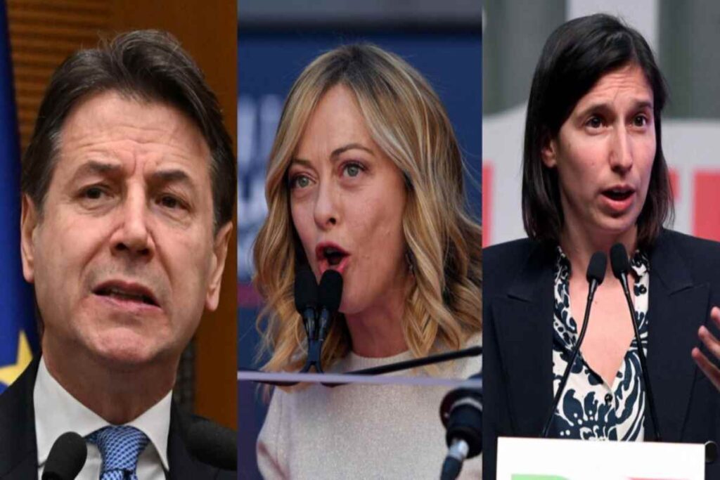 Conte, Meloni, Schlein