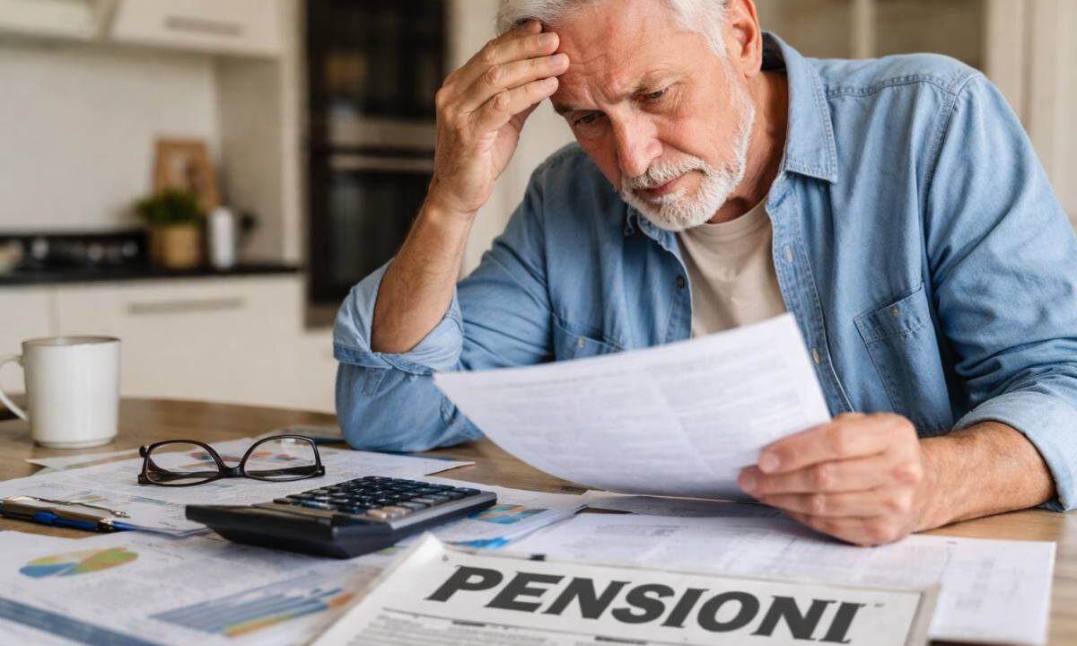 uomo legge notizie su pensioni