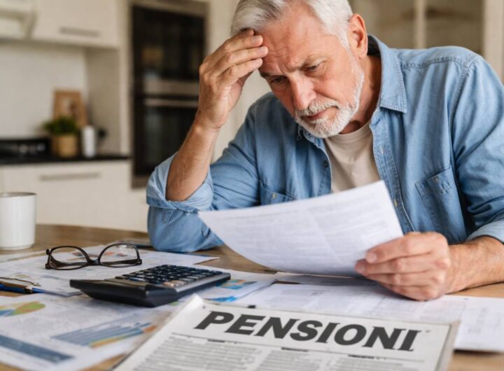 uomo legge notizie su pensioni