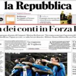 Repubblica, la prima pagina di oggi