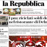 Repubblica, la prima pagina di oggi