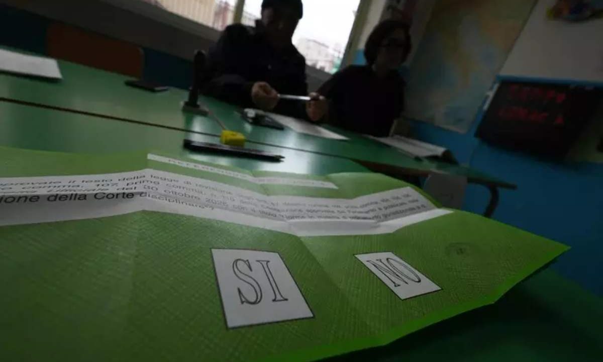 Scheda elettorale referendum giustizia