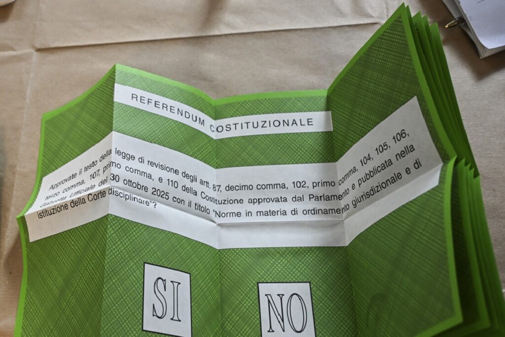 La scheda del referendum sulla giustizia
