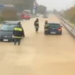 Strade allagate in Calabria