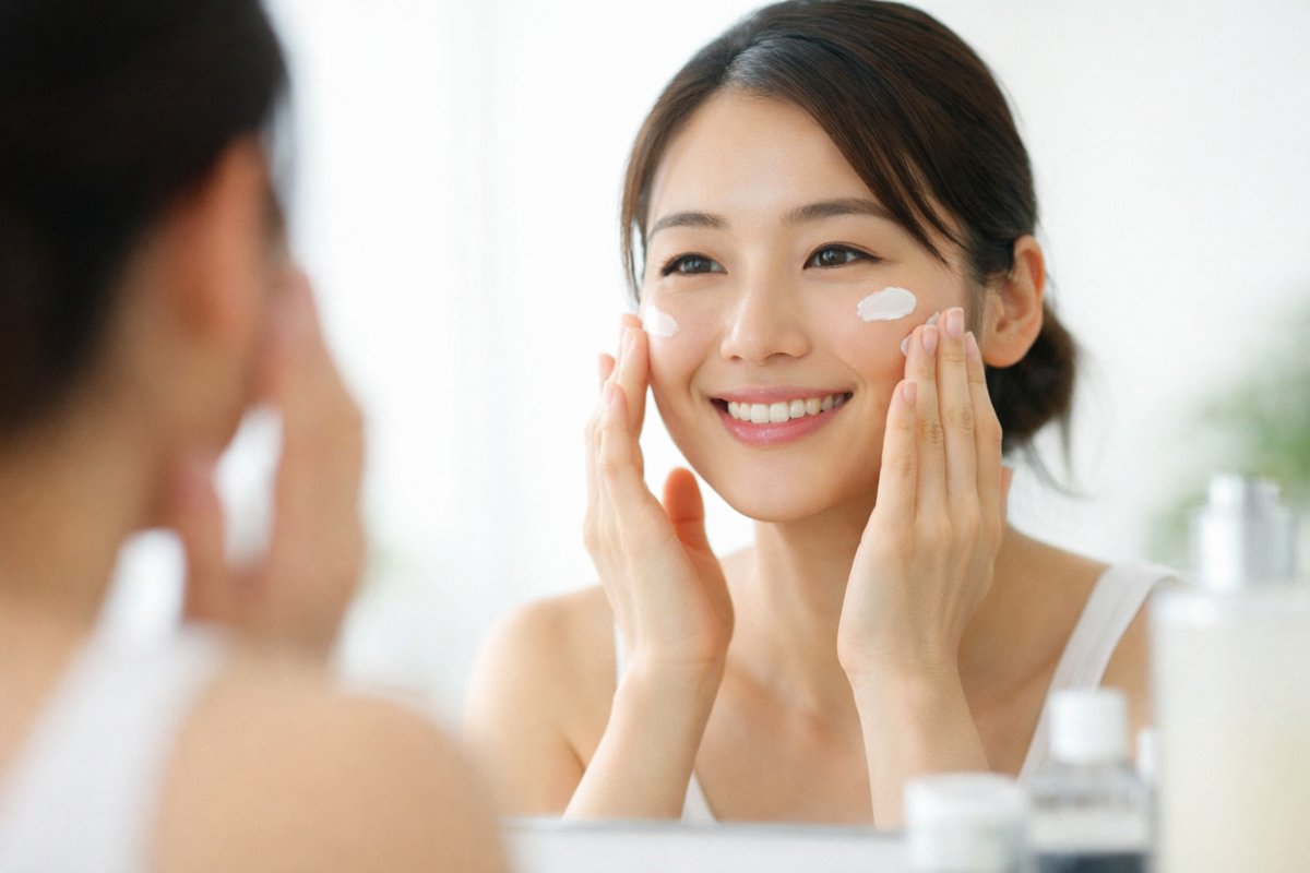 applicare la crema viso