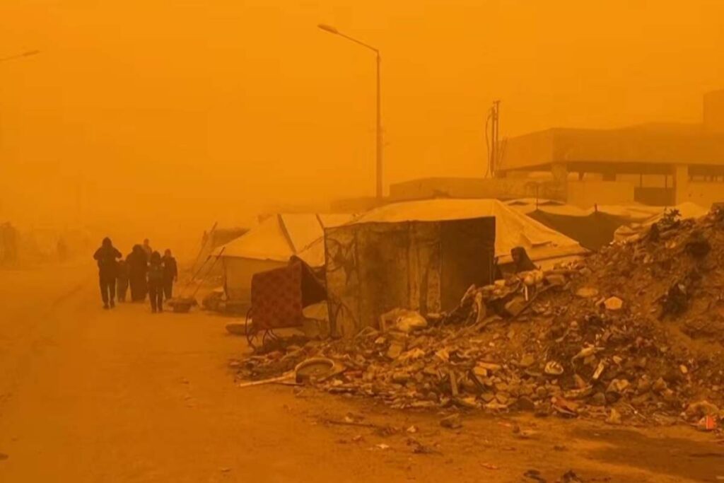 Tempesta di sabbia a Gaza