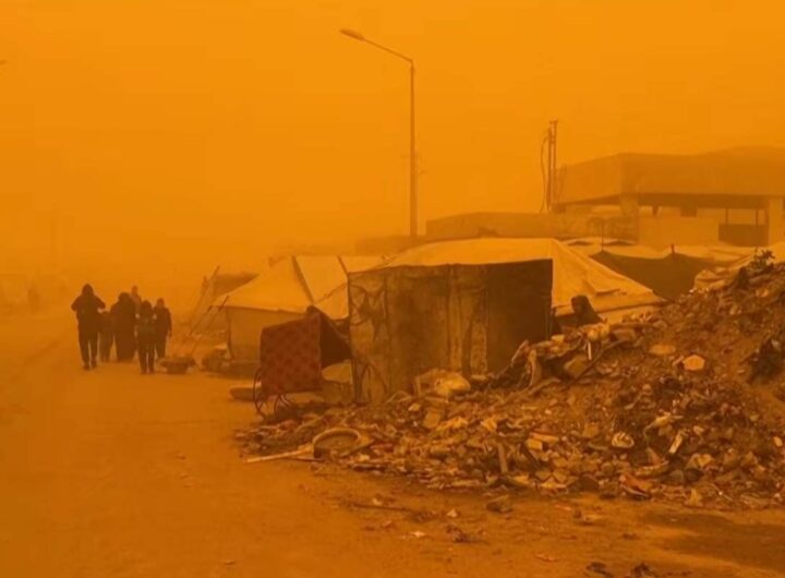 Tempesta di sabbia a Gaza