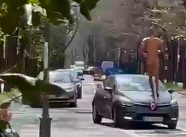 uomo nudo corre reggio emilia