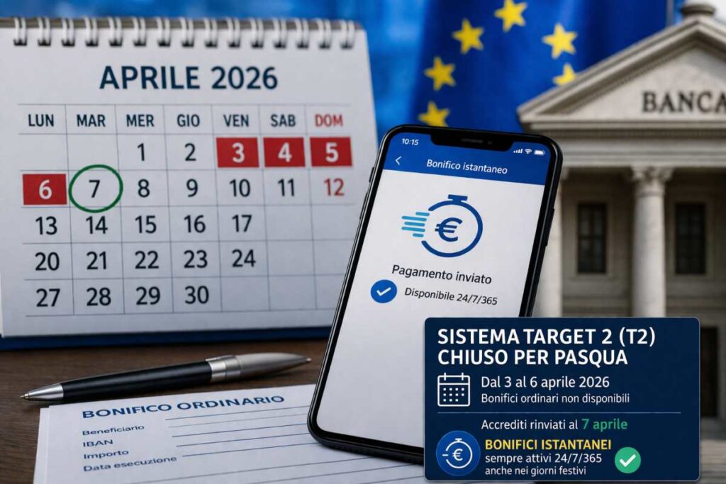 blocco bonifici ordinari a pasqua