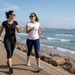 camminata veloce in riva al mare