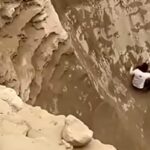 cane intrappolato canyon perù