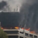 Incendio in un deposito in Cina