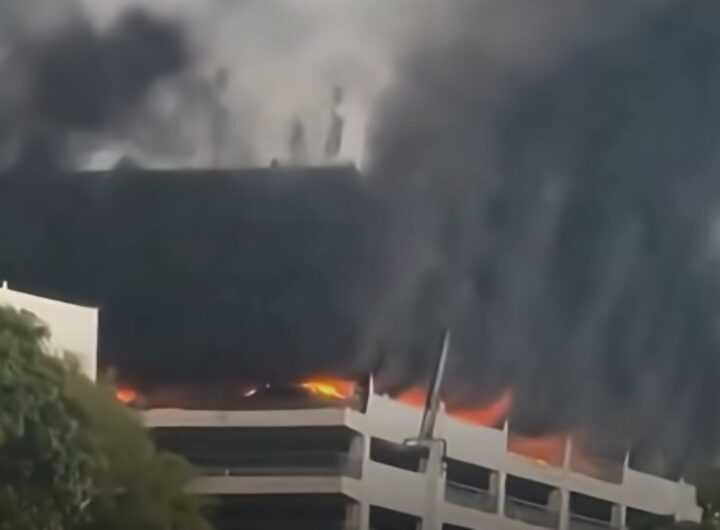 Incendio in un deposito in Cina