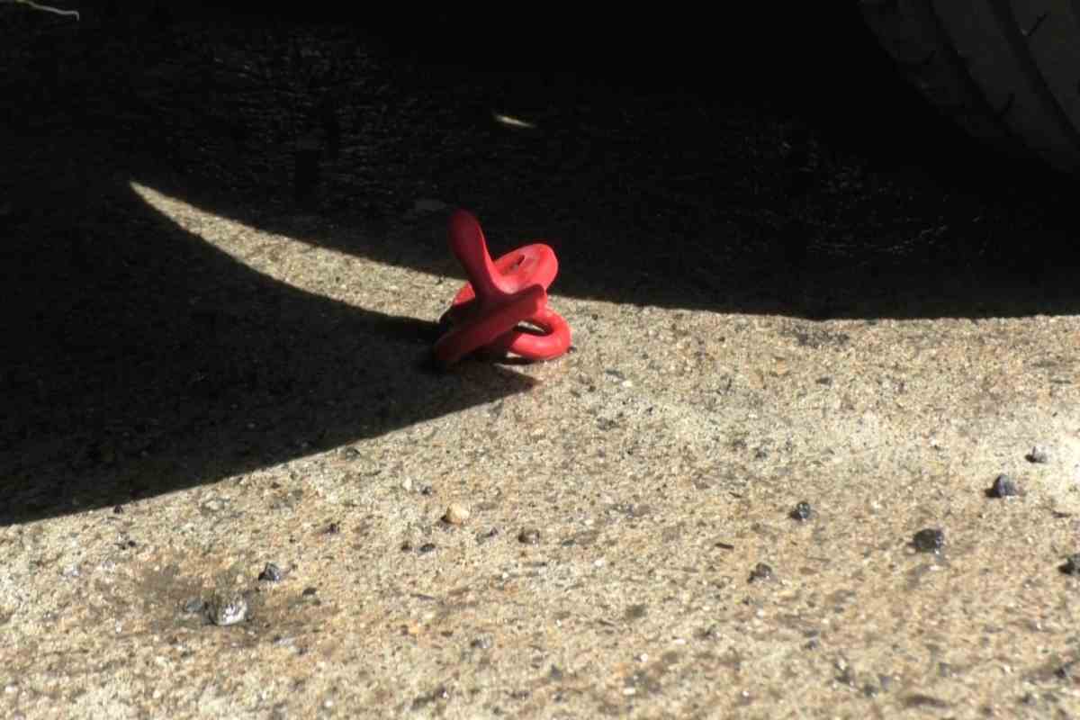 Il ciuccio rosso trovato accanto ai corpi di Anna Democrito e dei suoi figli