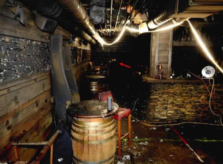 Il locale di Crans-Montana devastato dalle fiamme