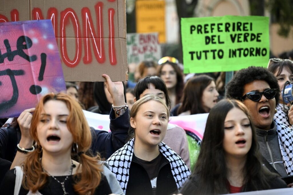 Una manifestazione per il clima