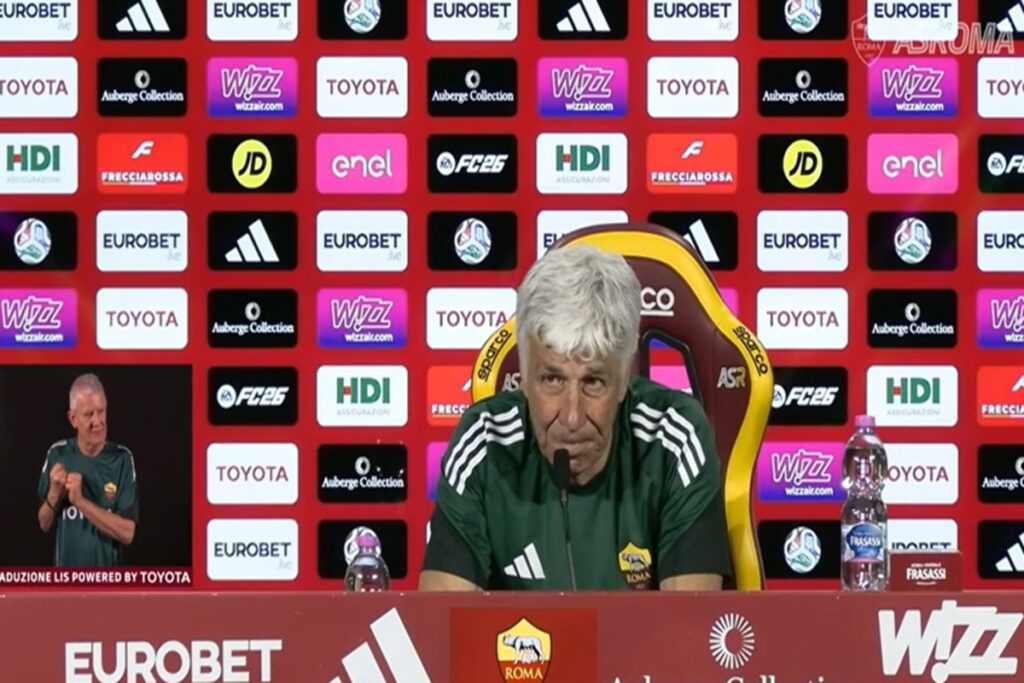 Gasperini si commuove in conferenza stampa