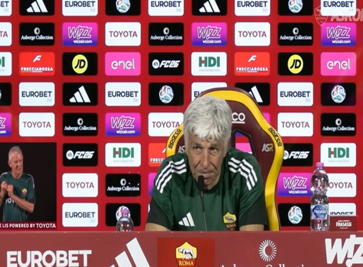 Gasperini si commuove in conferenza stampa