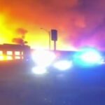 Incendio in un magazzino in California